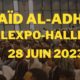 Organisation de la prière du Aïd Al-Adha 2023 à Palexpo